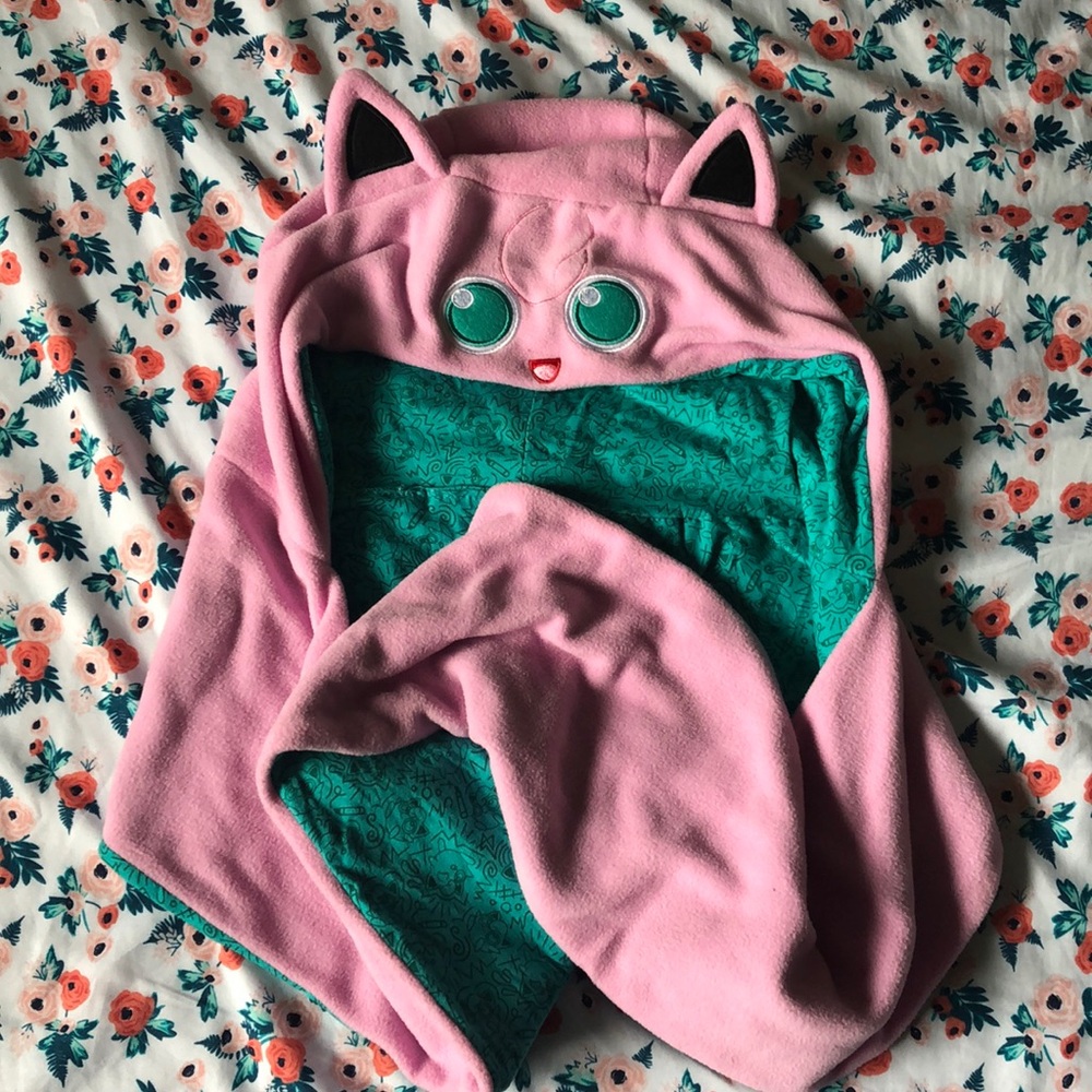 Jigglypuff Pokemon reversible hat and scarf